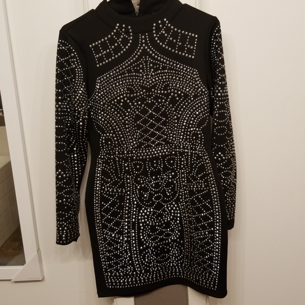 Black sequined dress